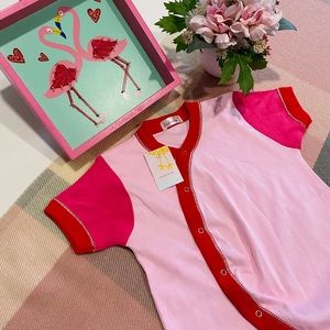 NWT Adorable Pink Bodysuit Romper with Snaps
